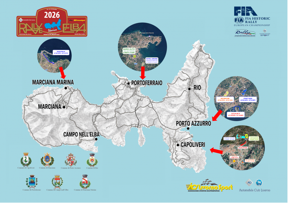 Rally Elba Storico 2026 logistics overview